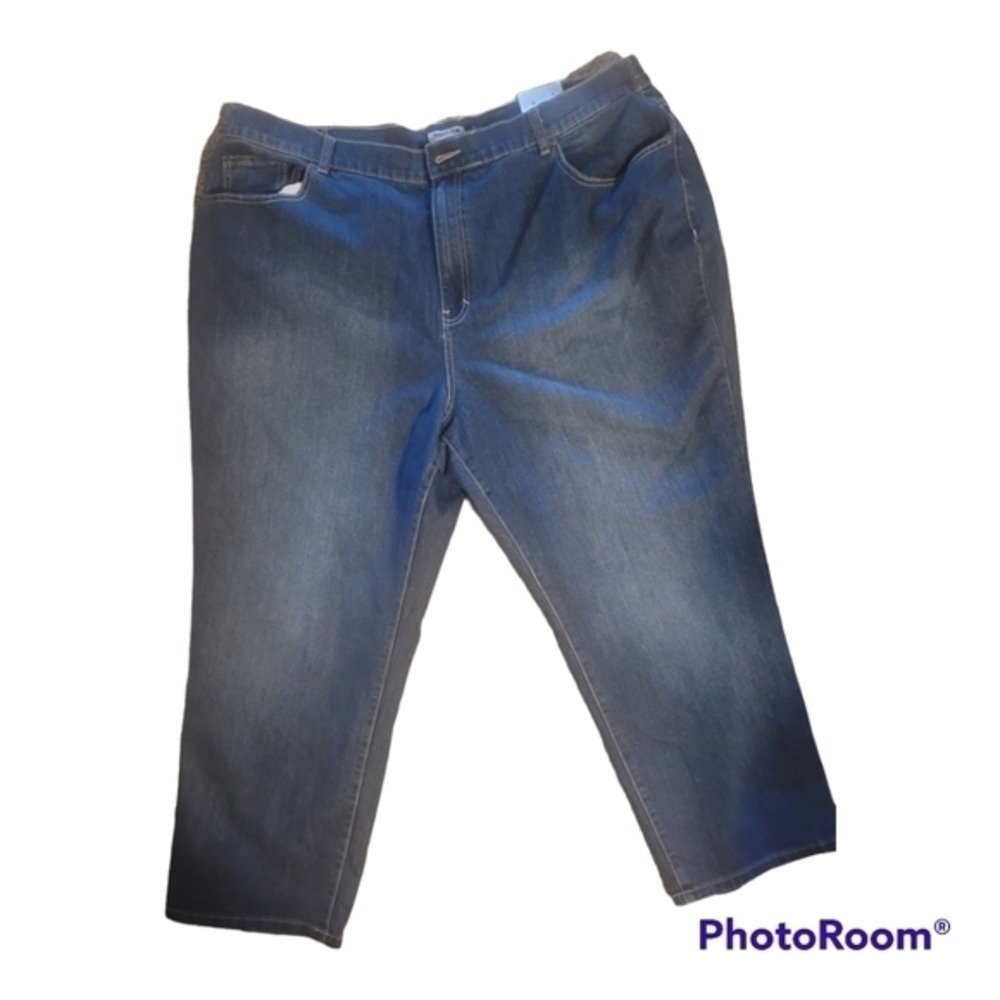 NWT Catherines Right Fit Curvy Straight Leg Jeans 22W Petite